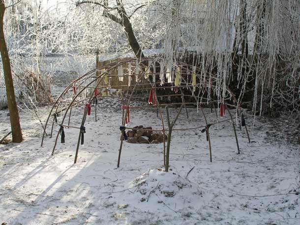 Schwitzhütte im Winter